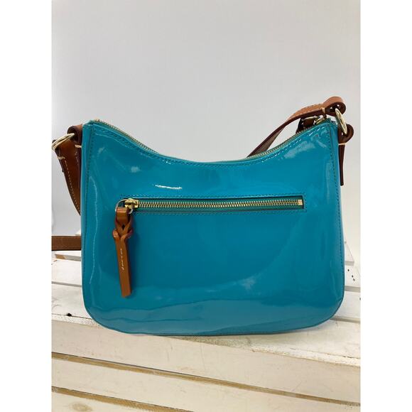 DOONEY & BOURKE BLUE/ TEAL MEDIUM PATTON LEATHER HOBO BAG - Picture 4 of 14